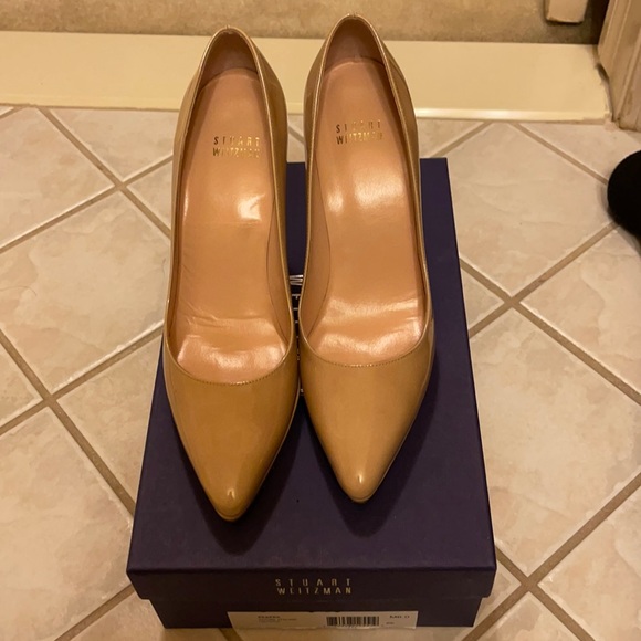 Stuart Weitzman Nude platform Pointed Toe Heels - Picture 1 of 6